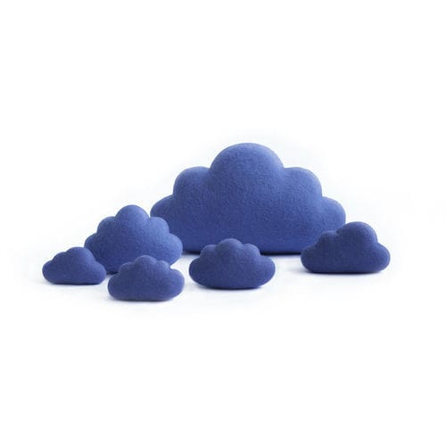 Almofada de cor lisa - BLUE WOOL CLOUD - Katsu Stones - da linha residencial / de lã / azul