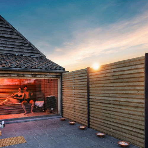 Cerca em painéis - Premium - GARDENODE - residencial / em madeira / retangular