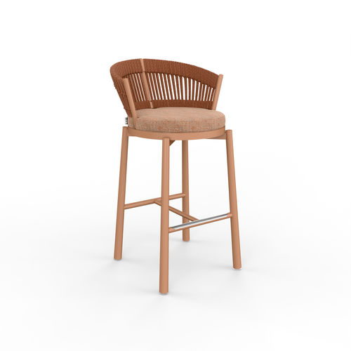 Banqueta alta contemporânea - TURTLE - Yaaz - em Sunbrella® / com base em alumínio / com 4 pés
