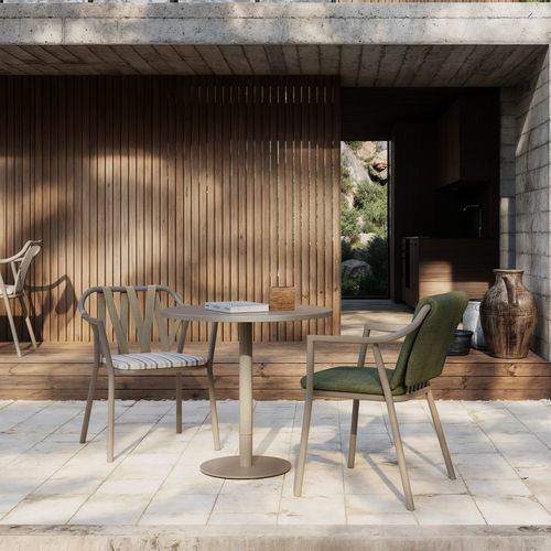 Cadeira de sala de jantar contemporânea - MONTE - Yaaz - para ambiente interno / para ambiente externo / em alumínio