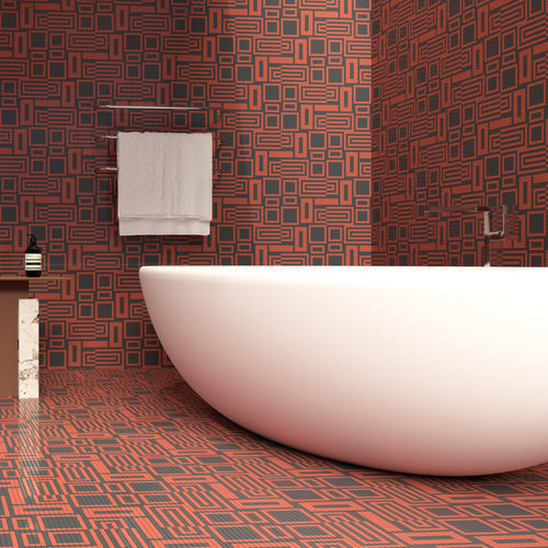 Pastilhas em mármore - SWITCH ROSSO NERO - TESSERE - de lava / em pedra natural / em vidro reciclado