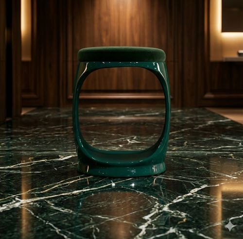 Banqueta contemporânea - Signet Ring B10012 Forest Green - Softicated - em veludo / com base em poliuretano / estofada
