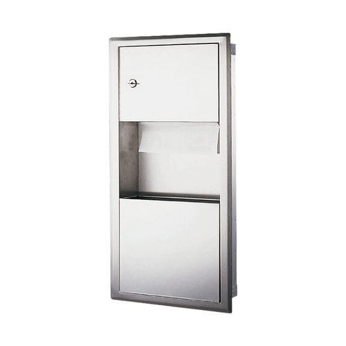 Dispenser de papel toalha de parede - AE-5011S - Fanda Hygiene Co., Ltd - em aço inoxidável / com lixeira integrada / interfolha