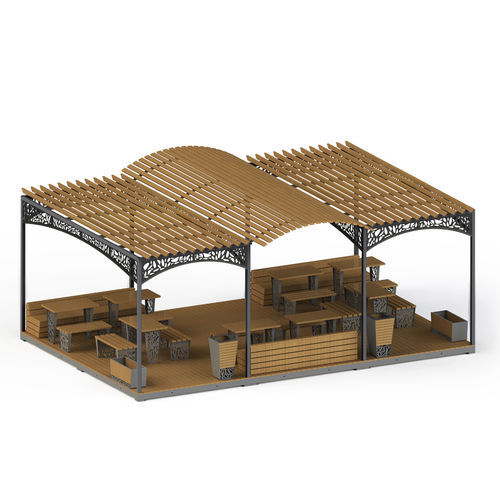 Parklet com floreira integrada - PL02  - GOTINSHTAIN EOOD - modular / ecológico