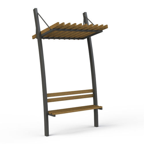 Pérgola em madeira - P03 - GOTINSHTAIN EOOD - metálica / com cobertura de madeira / para espaço público