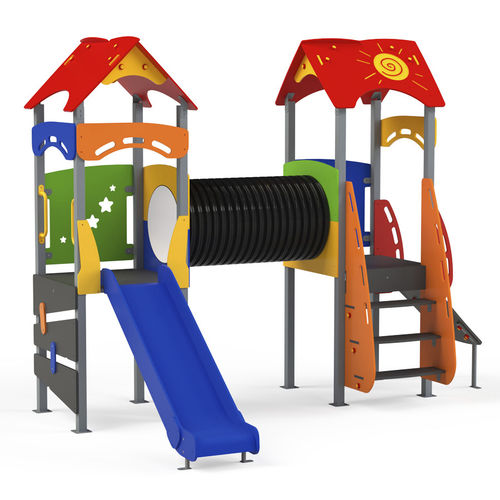 Estrutura lúdica para parque infantil - GP01 - GOTINSHTAIN EOOD - em PEAD / em metal pintado / modular