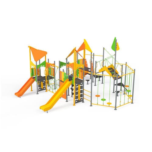Estrutura lúdica para parque infantil - GPF05 - GOTINSHTAIN EOOD - para espaço público / metálica / em material plástico