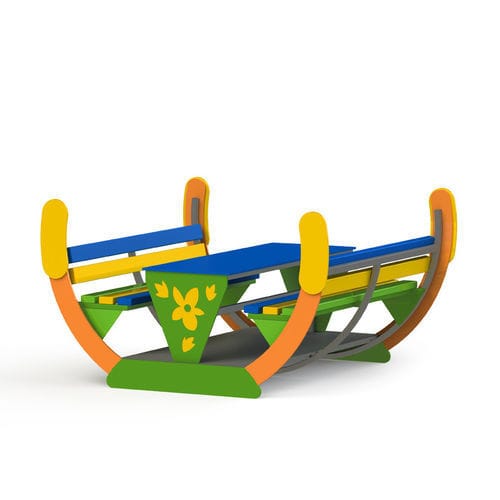 Mesa de piquenique de design original - HT02 - GOTINSHTAIN EOOD - em HPL / curva / retangular