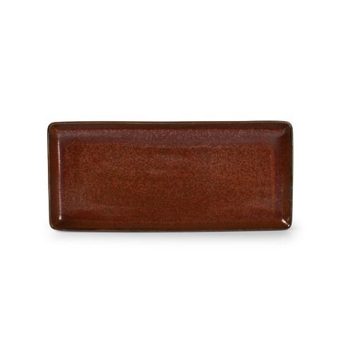 Prato de serviço - Tapa : 606704 - Fine2Dine - retangular / em porcelana / vermelho