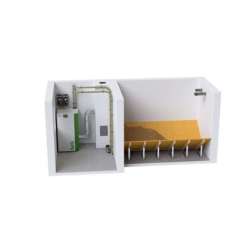 Silo de estoque para granulados de madeira - Pellet room - oekofen