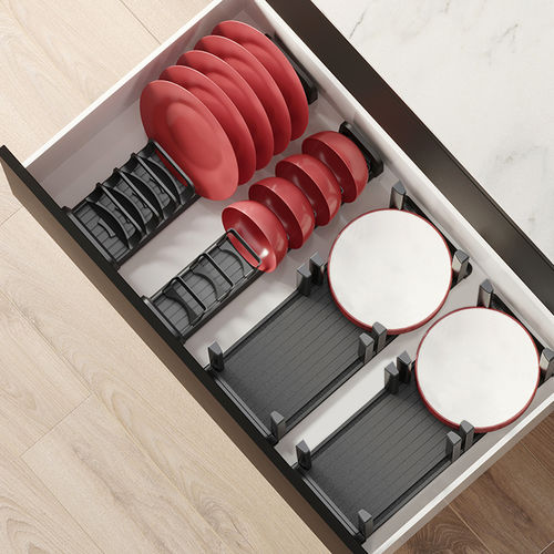 Bandeja organizadora em alumínio - 3069435 - Emuca SA - em ABS / para gaveta / para cozinha