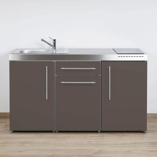 Kitchenette pequena - MP 150 - Stengel Steel Concept GmbH - em metal pintado / com pegas / de indução
