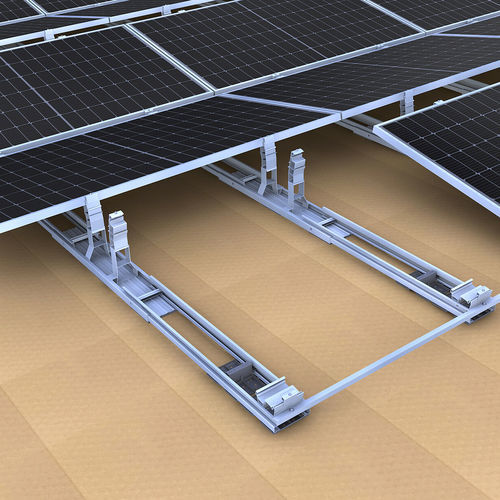 Sistema de montagem para terraço de cobertura - III Long side - novotegra - para telhado plano / orientação leste/oeste / para painel fotovoltaico