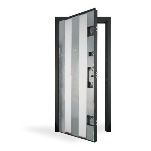 Porta de entrada - Ghost - GRUPPO PRIMAVERA SRL - em aço galvanizado / de abrir / contemporânea