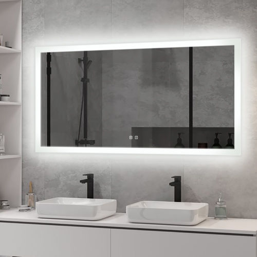 Espelho para banheiro de parede - Foshan Sunvin Ceramics CO., Ltd - da linha comercial / contemporâneo / retangular