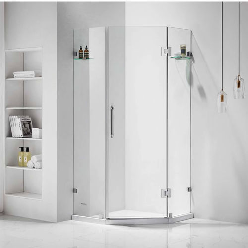 Cabine de banho em cascata - Foshan Sunvin Ceramics CO., Ltd - em vidro / com portas de correr / de canto