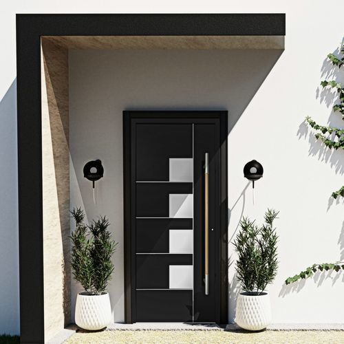 Revestimento para porta em alumínio - ALPHA - Panedge, Lda. - em aço / em polímero / em vidro fosco
