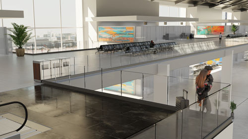 Guarda-corpo em vidro - MEGAgrip - Pure Vista Ltd - com painéis de vidro / para ambiente interno / para sacada
