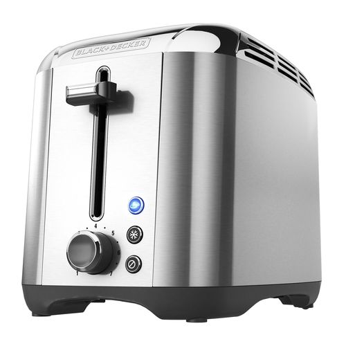 Torradeira 2 fatias - TR3500SD - Black & Decker - em aço inoxidável