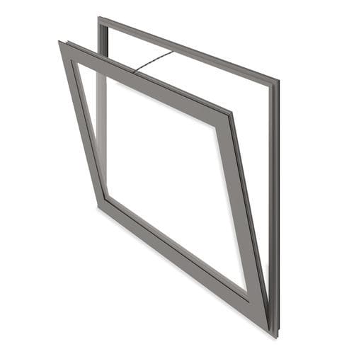 Janela para extração natural de fumaça em alumínio extrudado - PERVEA - TRIA FRANCE - em vidro / com exaustor de fumaça e calor / para fachada