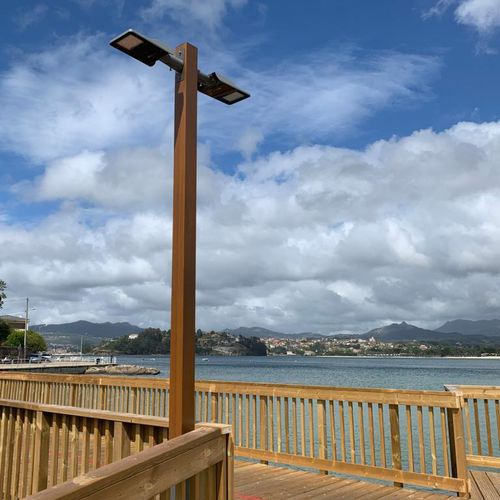 Poste de iluminação pública - MDR.ALLUMETTE - IDELNOR - contemporâneo / em aço galvanizado / em madeira