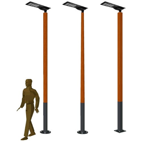 Poste de iluminação solar - MDR.HELIOS - IDELNOR - para espaços públicos / contemporâneo / em alumínio fundido