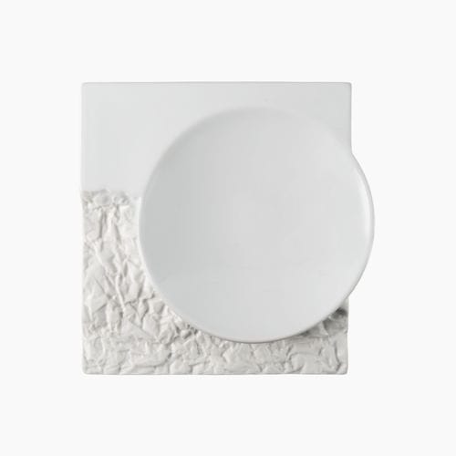 Prato raso - Terra - COSTA VERDE - quadrado / em porcelana / da linha comercial