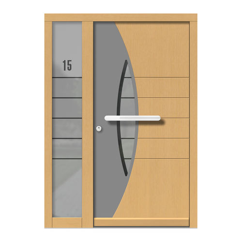 Porta de entrada - H133+ST - DOORS, d.o.o. - em madeira / de abrir / contemporânea