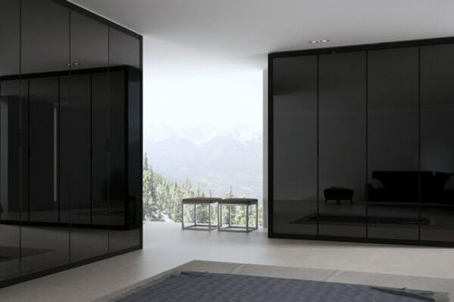 Guarda-roupa de canto - N750 - GRUPO STYLO INTERIORISMO SL - de embutir / contemporâneo / em vidro laqueado