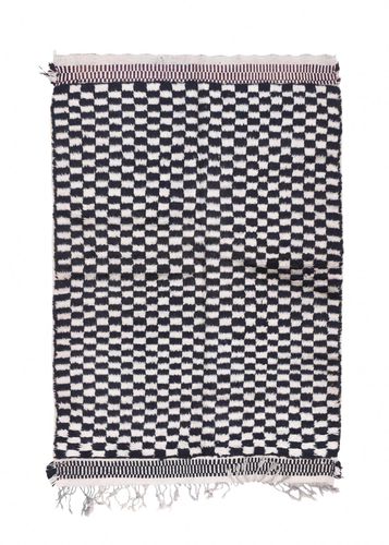 Tapete contemporâneo - MUSMUS RUGS - quadriculado / retangular / tecido à mão