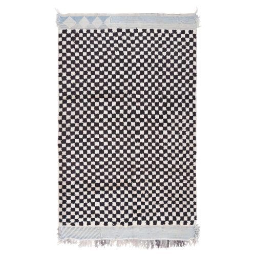 Tapete contemporâneo - MUSMUS RUGS - quadriculado / de lã / retangular