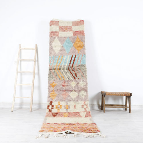 Tapete vintage - 64-1-3-2-5-6-14 - MUSMUS RUGS - com padrão geométrico / de lã / retangular