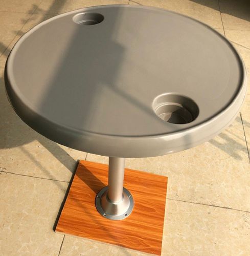 Tampo de mesa em material plástico - Round - Foshan 1 Boat hardware Co. Ltd. - para barco / cinza