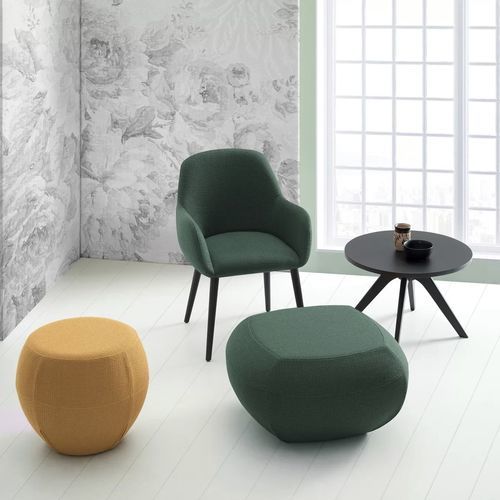 Poltrona contemporânea - BOSCO - TM Leader Contract - em tecido / metálica / em madeira