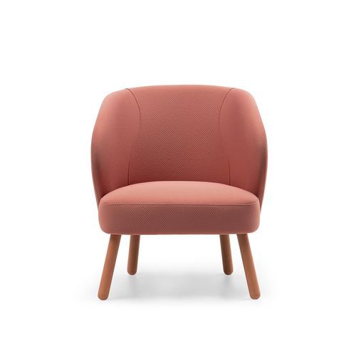 Poltrona contemporânea - CORA - TM Leader Contract - em tecido / metálica / em madeira