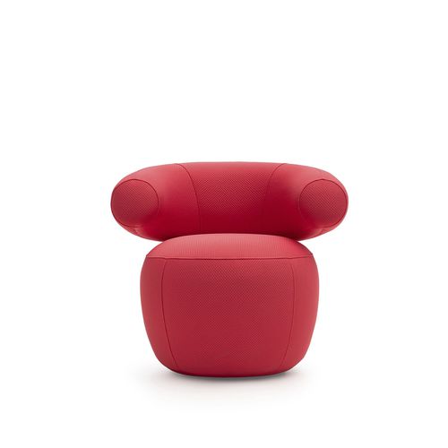 Poltrona contemporânea - DENVER - TM Leader Contract - em tecido / vermelha / rosa