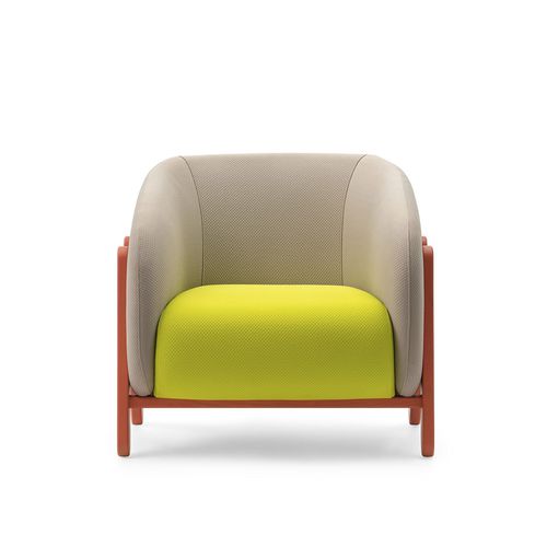 Poltrona contemporânea - LEG - TM Leader Contract - em tecido / em madeira / cinza
