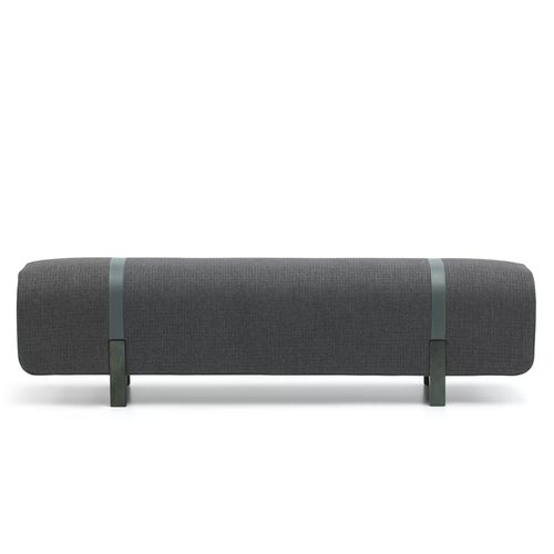 Puff contemporâneo - MUSTANG - TM Leader Contract - em tecido / em pinho / retangular