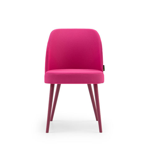 Cadeira contemporânea - TULIP - TM Leader Contract - para ambiente interno / em tecido / com base em madeira