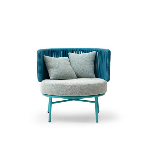 Poltrona contemporânea - EMBER - TM Leader Contract - em tecido / em corda / em alumínio