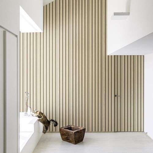 Papel de parede contemporâneo - Wooden Stripes - SPAGHETTIWALL - em tecido não tecido / listrado / efeito de madeira