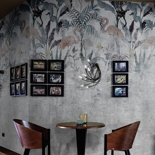 Papel de parede contemporâneo - Old palace - SPAGHETTIWALL - com natureza / cinza / multicores