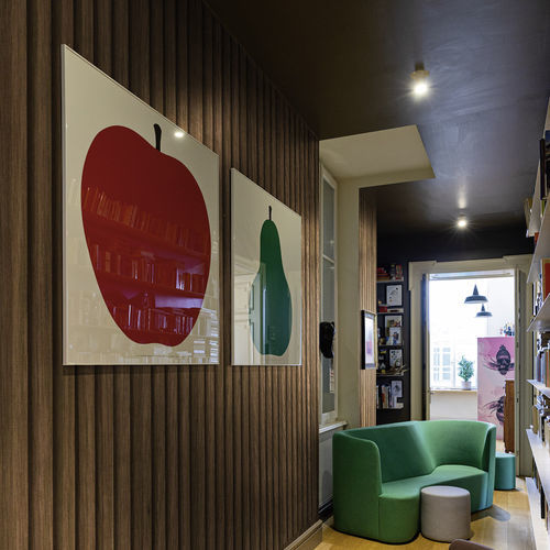 Papel de parede contemporâneo - Woodnut - SPAGHETTIWALL - listrado / efeito de madeira / marrom