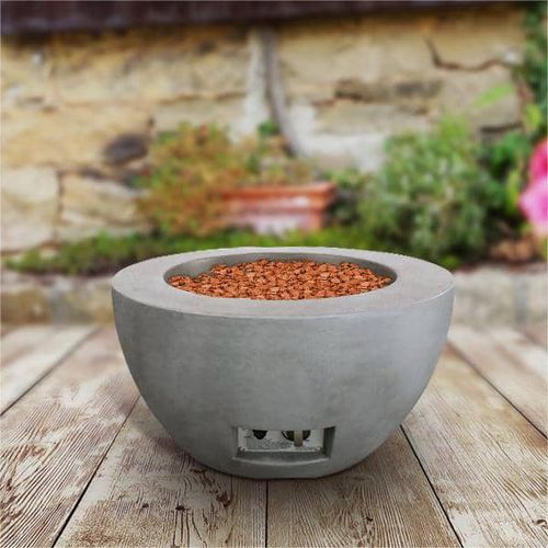 Braseiro de jardim propano - HLQ-2002 - Guangdong Ronglin New Material technology .Co.,Ltd - metálico / em concreto / redondo