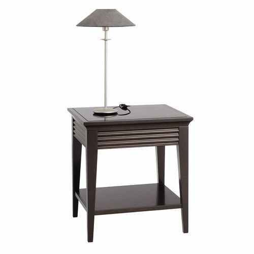 Mesa lateral de estilo - 3232 Luna - Bordini arredamenti - com folheado de madeira / em cerejeira / em madeira de tília