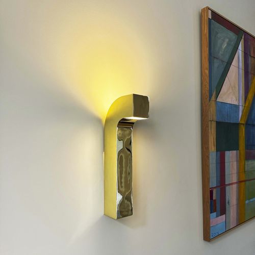 Arandela contemporânea - FOLD - Baccaris - para ambiente interno / em aço / em aço cromado
