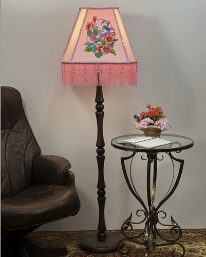 Luminária de piso - Lisabon 04 - DelightLamps - metálica / em seda / clássica