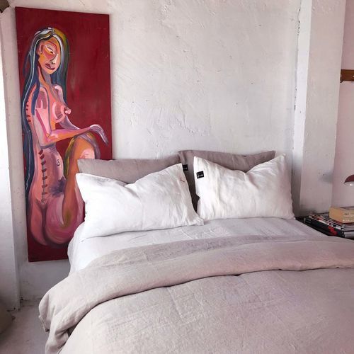 Jogo de cama em linho - MAUVE COMPLETE - dELENZO LINEN FROM EUROPE S.L
