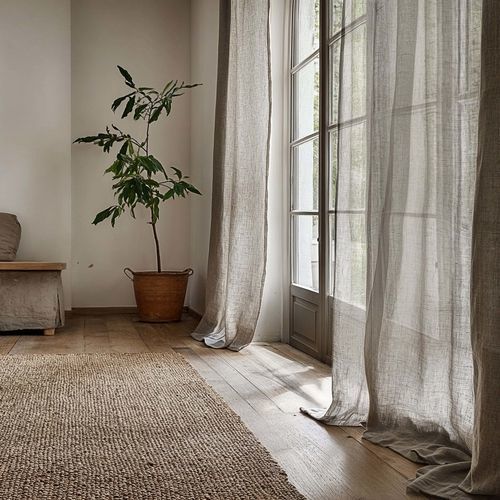 Cortina com pregas - NEUTRAL PEGGY - dELENZO LINEN FROM EUROPE S.L - vertical / de cor lisa / personalizável