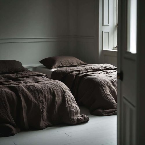 Jogo de cama em linho - COFFE QUARTZ - dELENZO LINEN FROM EUROPE S.L